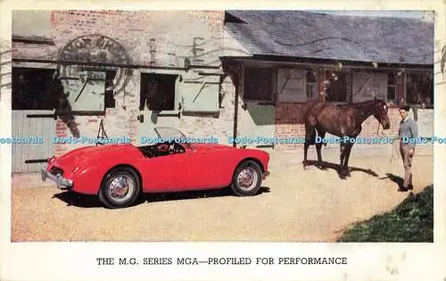 R612504 M G Serie MGA Profiliert für Performance 1957 Auto Fahrzeug Transport Pferd