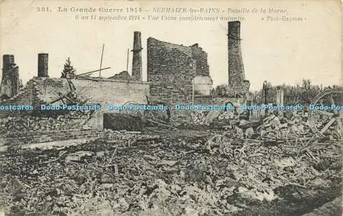 R612545 281 La Grande Guerre 1914 Sermaize les Bains Bataille de la Marne Phot E