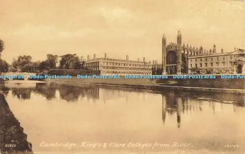 R612547 60820 Cambridge Kings and Clare Colleges from River Friths Series 11940