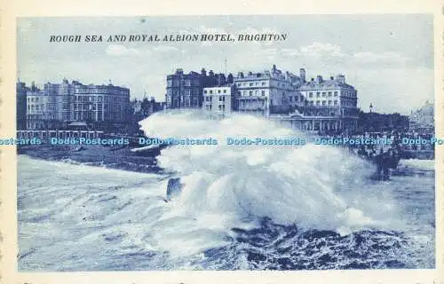 R612568 Rough Sea and Royal Albion Hotel Brighton Brighton Palace Series No 103