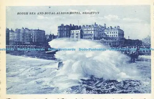 R612569 Rough Sea and Royal Albion Hotel Brighton Brighton Palace Series No 103