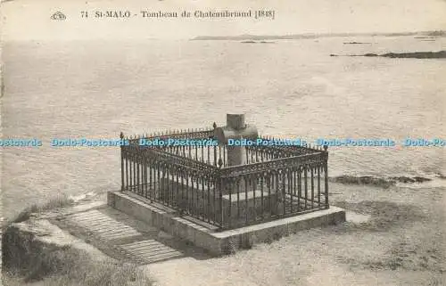 R612582 CAP 74 St Malo Tombeau de Chateaubriand 1848 Arts Photomecaniques