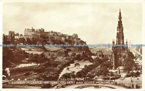 R612584 Edinburgh Castle National Gallery and Scott Monument A 2186 Phototype Va