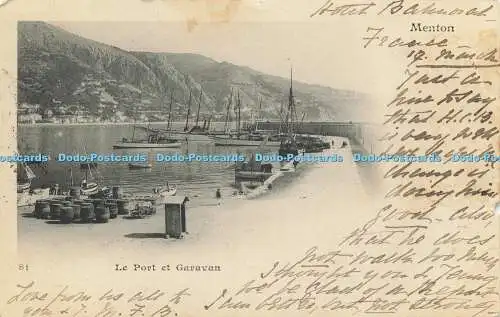 R612754 Menton 81 Le Port et Garavan 1901