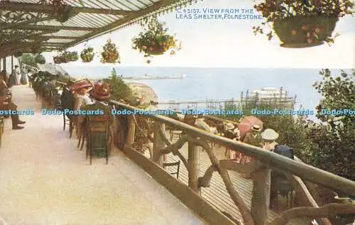 R612832 C 45157 Blick von Leas Shelter Folkestone Celesque Serie Photochrom 191