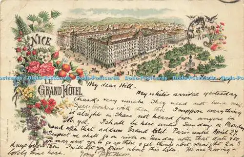 R612849 Nice Le Grand Hotel Imp Gandini 1904