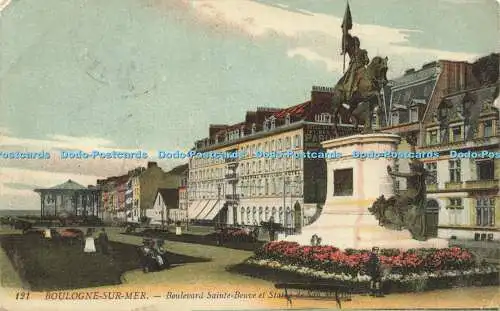 R612869 121 Boulogne Sur Mer Boulevard Sainte Beuve et Statue de San Martin 1911