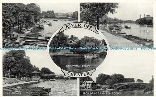 R612952 River Dee Chester G 4257 Silveresque Postkarte Valentinstag Mehrfachansicht