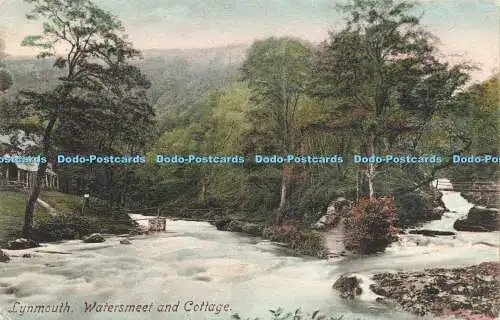 R612988 Lynmouth Watersmeet and Cottage Friths Serie Nr. 3222B 1906