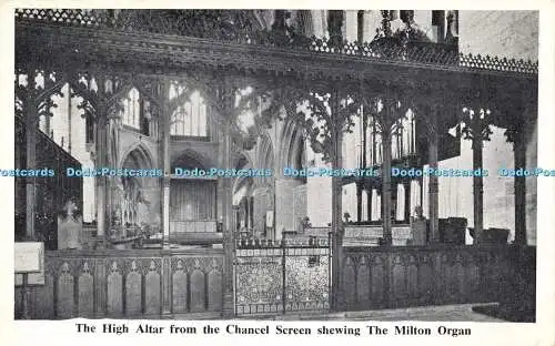 R613032 Hochaltar aus Chorschirm zeigt Milton-Orgel Tewkesbury Abbey Ham