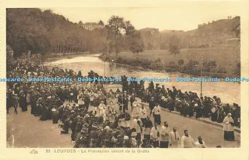 R613064 CAP 59 Lourdes La Procession venant de la Grotte Arts Photomecaniques