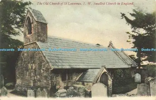 R613072 Old Church of St Lawrence I W Smallest Church in England 1904