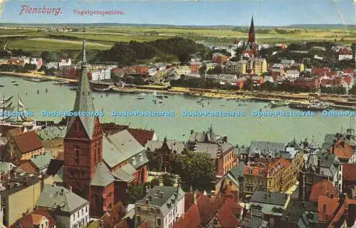 R613078 Flensburg Vogelperspektive Thomsen 1915