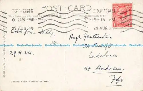 R613144 Oxford aus Headington Hill Matthison Serie Alden 1924