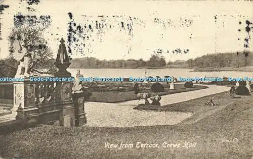 R613184 Blick von der Terrasse Crewe Hall 27667 Pelham Boots 1918