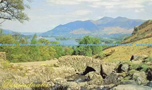 R613307 Derwentwater Old Lakeland Dialekt Souvenir Postkarte Ashness Bridge The N