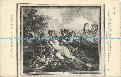 R613308 Estampes Francaises du XVIIIe Siecle Le Satyre Müll Reproduktion Düne