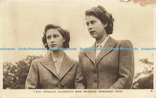 R613338 T R H Prinzessin Elizabeth und Prinzessin Margaret Rose 6 Photochrom