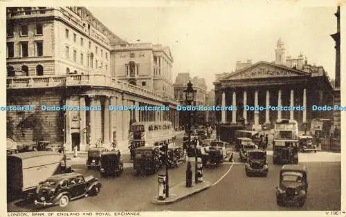 R613340 London Bank of England and Royal Exchange V 1901 Photochrom 1951