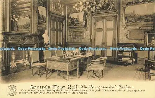 R613401 Brüsseler Rathaus Bourgomasters Parlour La Belgique Historique Phototyp