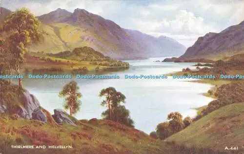 R613403 Thirlmere und Helvellyn A 441 Valentines Art Farbe