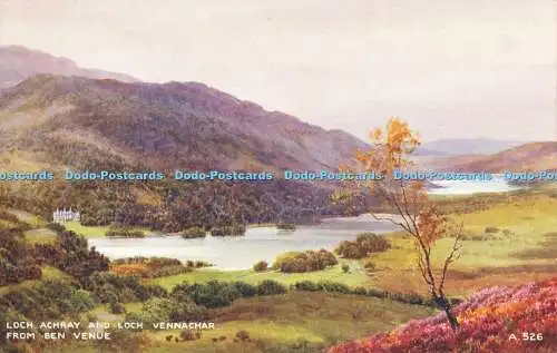 R613410 Loch Achray und Loch Vennachar von Ben Venue A 526 Valentines Art Colou