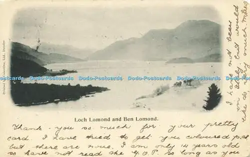 R613459 Loch Lomond und Ben Lomond Valentine 1901