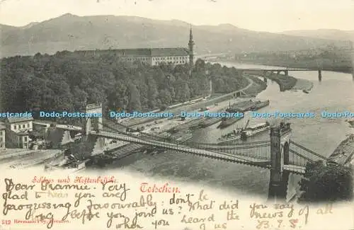 R613460 Schloss und Kettenbrücke Tetschen 512 Hermann Poy Dresden