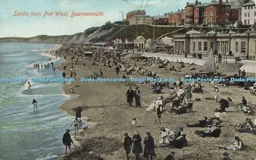 R613476 Sands from Pier West Bournemouth 73725 W 1917