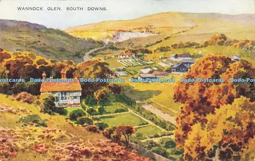 R613478 Wannock Glen South Downs Kunstfarbe E W H Valentines 1950 E1064