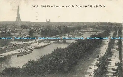 R613491 5021 Paris Panorama de la Seine cote Ouest E M 1916 E Malcuit