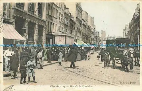 R613529 Cherbourg Rue de la Fontaine B J C Paris 1905