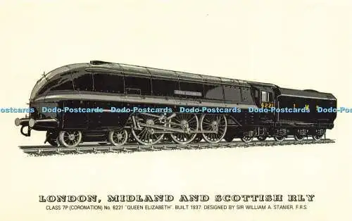 R616947 London Midland and Scottish Rly Class 7P No 6221 Queen Elizabeth Built 1