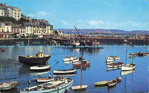 R621376 Brixham Harbour C J Nicholas Plastichrome Colourpicture Publishers 1963