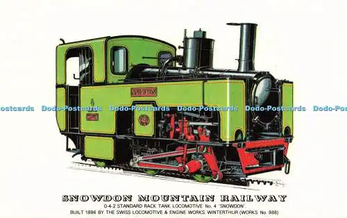 R616954 Snowdon Mountain Railway 0 4 2 Standard Rack Tank Locomotive No 4 1896 S