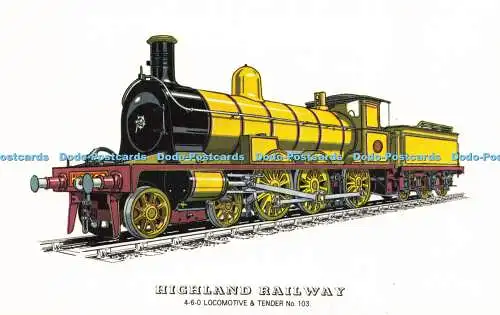 R616961 Highland Railway 4 6 0 Lok und Tender Nr 103 Prescott Pickup Nr 1