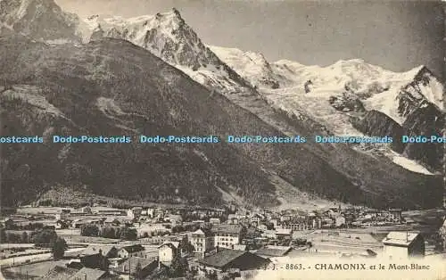 R614490 J J 8863 Chamonix et le Mont Blanc Jullien freres Geneve