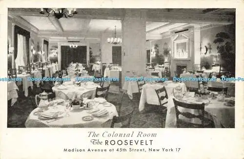 R621411 Colonial Room Roosevelt Madison Avenue at 45th Street New York 17 A Hilt