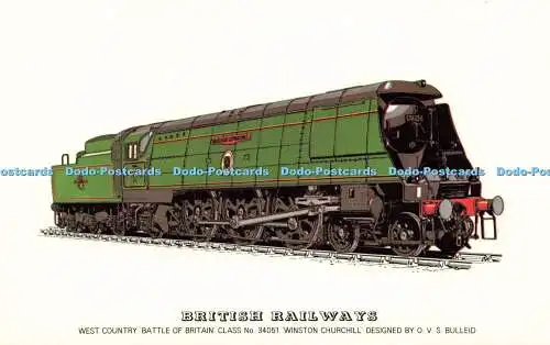 R616989 British Railways West Country Battle of Britain Class No 34051 O V S Bul