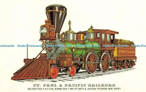 R616991 St Paul and Pacific Railroad Baloon Stock 4 4 0 Coal Burner Built 1861 S