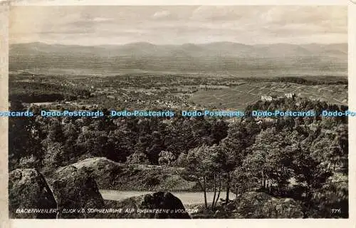 R614512 Badenweiler Blick V D Sophienruhe auf Rheinebene u Vogesen 176 P Haarsti