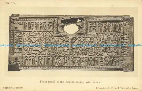 R613671 LVI 10 Frontplatte Franks Sarg mit Runen British Museum Oxford Uni