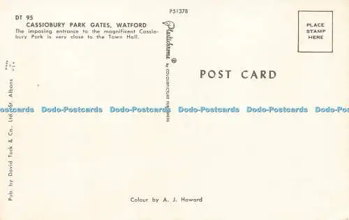 R621445 Cassiobury Park Gates Watford David Tack A J Howard Kunststoff Farbe