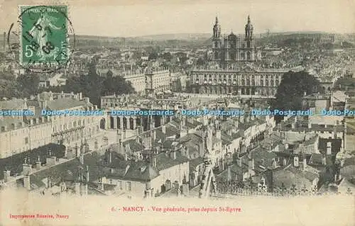 R617041 6 Nancy Vue generale prise depuis St Epvre Imprimeries Reunies 1908