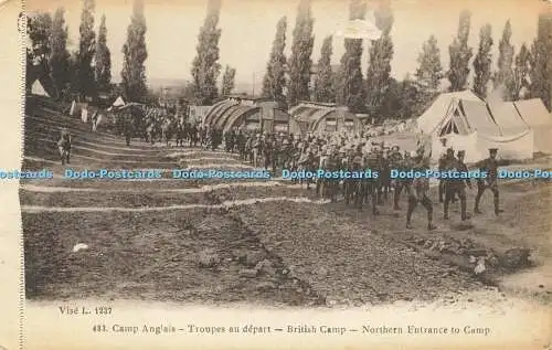 R613694 Schraubstock L 1237 483 Camp Anglais Troupes au depart British Camp Northern Ent