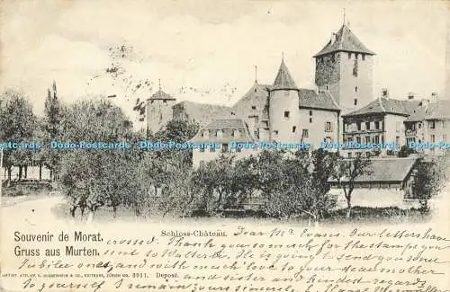 R613697 Souvenir de Morat Gruss aus Murten Schloss Chateau H Guggenheim No 3911