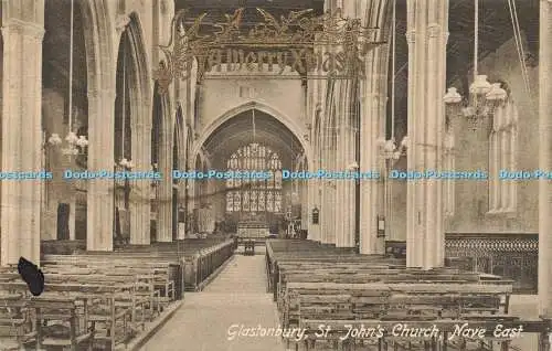 R613716 Glastonbury St Johns Church Nave East Friths Serie Nr. 62554 1909