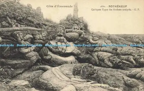 R621517 Cote dEmeraude 2680 Rotheneuf Quelques Types des Rochers Skulptur G F G