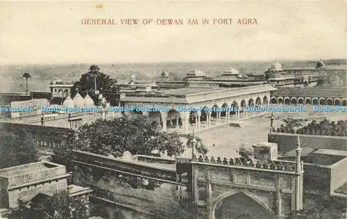 R621521 Gesamtansicht von Dewan Am in Fort Agra H A Mirza 7193