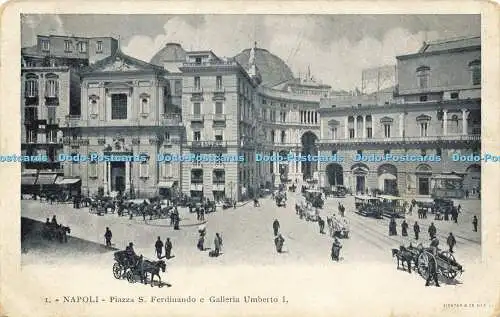 R614609 I Napoli Piazza S Ferdinando e Galleria Umberto I Richter